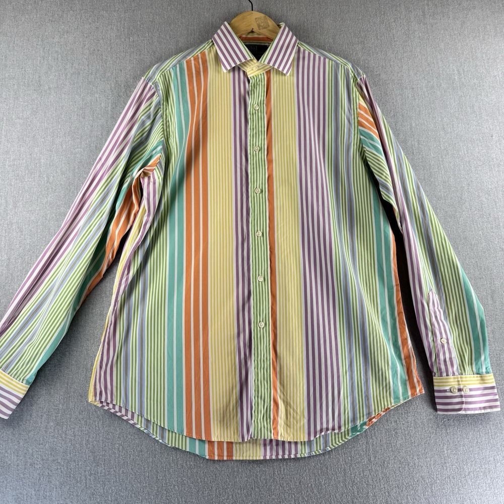 Polo Ralph Lauren Regent Shirt 16.5 L Multi Stripe Button Down‎ Colorful